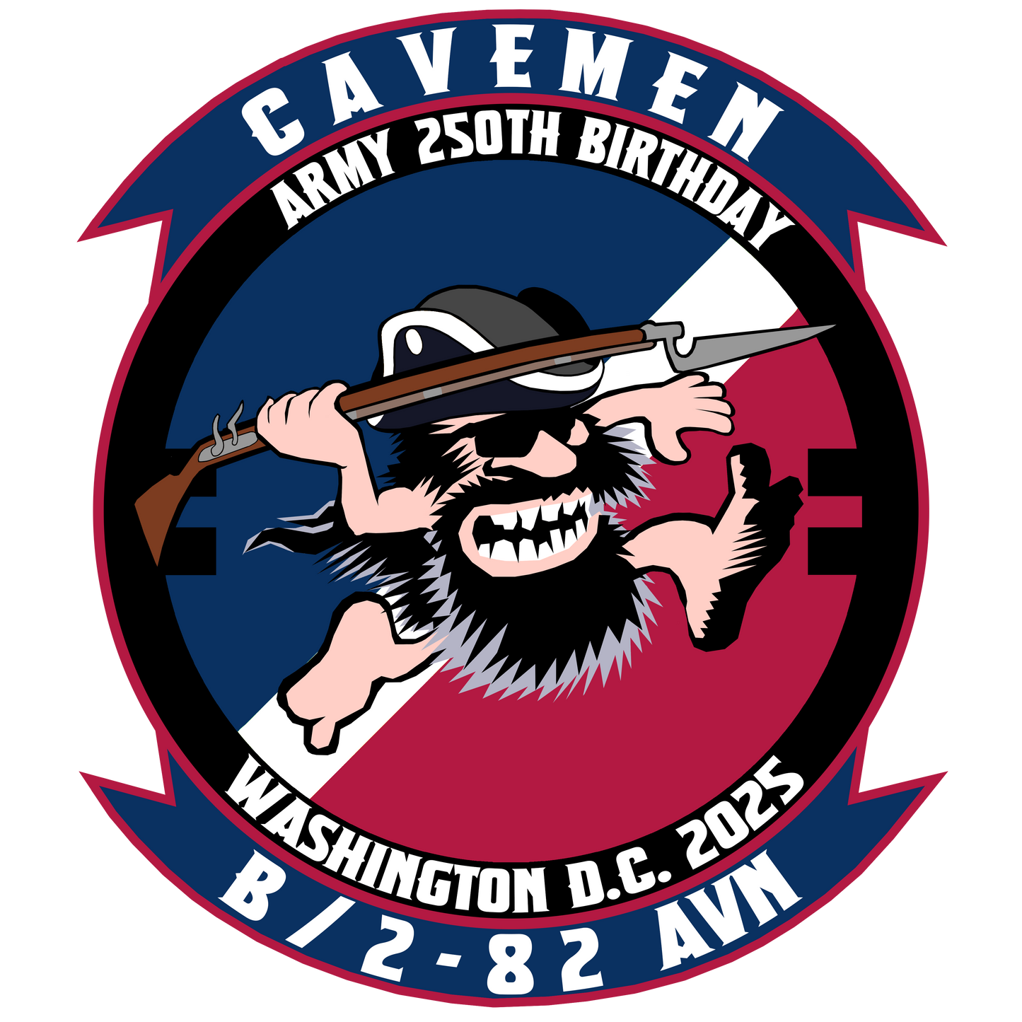Bravo 2-82 Cavemen Army Birthday Patch (2025)