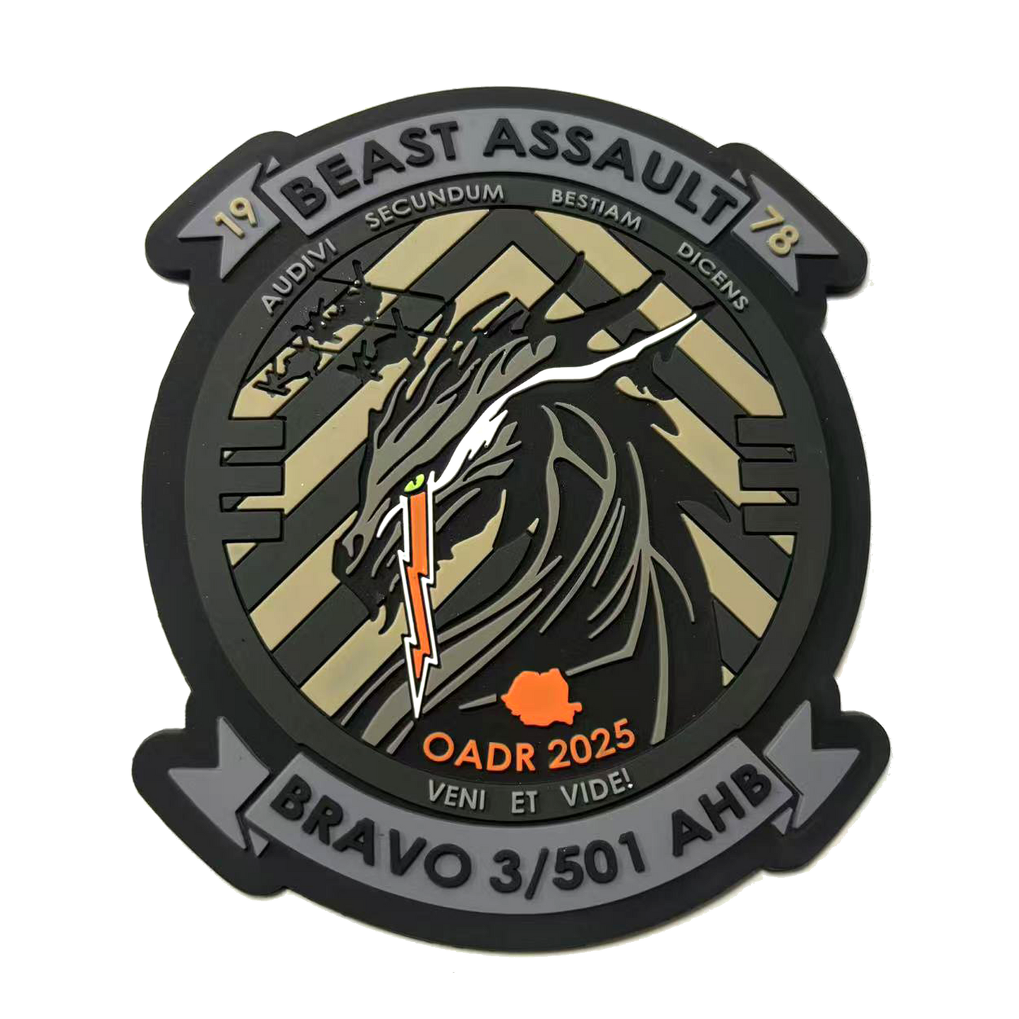 Bravo 3-501 Beast PVC Subdued Patch